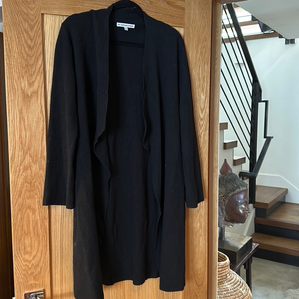 The Cashmere Project- black open front sweater size Medium
